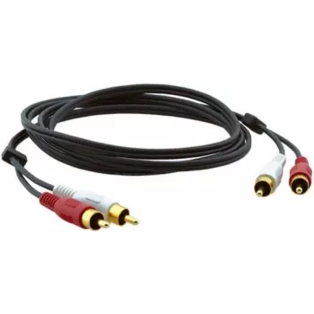 Câble audio coaxial RCA mâle vers RCA mâle Kramer C-2RAM/2RAM-1 0,3 m noir 95-0202001