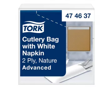 TORK 100 Cutlery Pockets Brown 6.0 x 19.5 cm (474637)