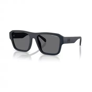 Armani Exchange AX4154SU-56 lunettes de soleil rectangulaires homme, monture noire, verres gris, 56mm