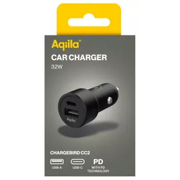 Aqiila CHARGEBIRD CC2 chargeur de voiture noir, 32 Watt (AQCCCC2CBI403)