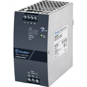 Alimentation à découpage Finder 78.Y1.1.230.2412 24V DC 20A 480W rail DIN