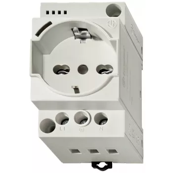 Prise pour armoire électrique Finder 7U.00.8.230.0010 grise (RAL 7035) 16A 230V rail DIN