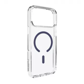 Coque transparente MagSafe PURO Icon pour Apple iPhone 17 Pro - bleu transparent