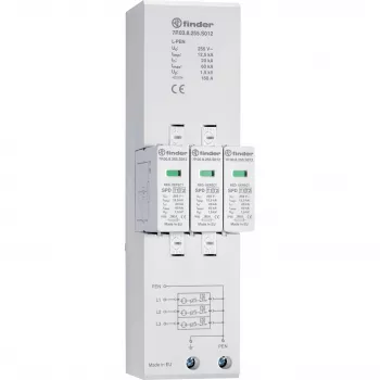 Finder 7P.03.8.255.S012 parafoudre de type 1+2 pour réseaux TN-C triphasés (7P038255S012)