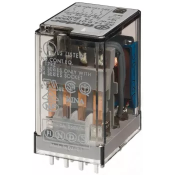 Relais industriel Finder 55.14.9.012.0000, bobine 12 V DC, 4 contacts inverseurs, 7 A