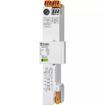Finder 7P.94.8.255.Z107 parafoudre de type 2 pour systèmes photovoltaïques 1000 V DC, 3 pôles, 40 kA Imax, montage sur rail DIN