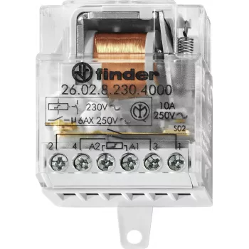 Relais impulsionnel Finder 26.02.8.230.4000 2NO 10A 230V AC rail DIN