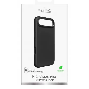 PURO Icon coque pour Apple iPhone 17 Air 6,6 pouces noire compatible MagSafe