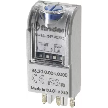 Module temporisé multifonction FINDER 86.30, 24V AC/DC, 1 CO 16A, 8 fonctions, 0,05s-100h 863000240000T