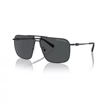 Lunettes de soleil homme carrées Armani Exchange AX2050S609980 noir mat/gris foncé 60mm