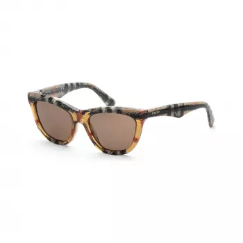Lunettes de soleil femme Burberry BE4435F414673, monture havane foncé, verres dégradés marron, 53/18/140 mm