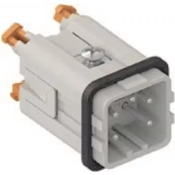 Insert mâle ILME CKSHM04 SQUICH 4P+PE 10A 400V contacts argent taille 21.21