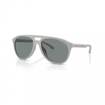 Lunettes de soleil homme rectangulaires Armani Exchange AX4156SU83788, monture noir mat, verres gris foncé, 59-17-145