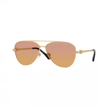 Lunettes de soleil homme Versace VE2283-1002EL, monture noire, verres gris, 61mm