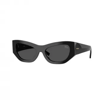 Lunettes de soleil femme Burberry BE4450U300187, monture noir brillant, verres gris foncé, 54 mm