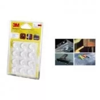 Butoir de protection 3M Bumpon SJ5312BL transparent rond 12,7 mm de diamètre, 3,5 mm de hauteur, autocollant, polyuréthane, amortissement des vibrations