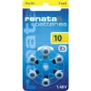 Pile pour appareil auditif Renata ZA10 zinc-air PR70 105 mAh 1,4 V pack de 6 ZA10.DP6 0HG