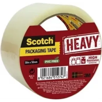 Ruban d'emballage 3M Scotch Heavy HV 5050 S.T., 50 mm x 50 m, transparent