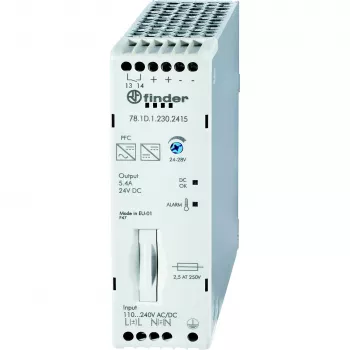 Alimentation sur rail DIN Finder 78.1D.1.230.2415 24 V/DC 5,4 A 130 W