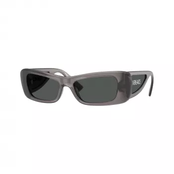 Lunettes de soleil femme Versace VE4481-550287, cat eye, monture gris transparent, verres gris foncé, 54 mm