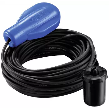 Interrupteur à flotteur Finder 72.A1.1.000.1001 pour remplissage ou vidange, câble 10 m, 1 contact inverseur, IP68
