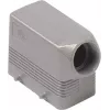 Capot à entrée latérale ILME MHO10.20, taille 57.27, aluminium moulé sous pression, gris, verrouillage à 4 vis M20