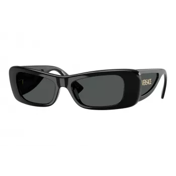 Lunettes de soleil femme Versace VE4481-GB1-87 carrées, monture noire, verres gris, 54 mm