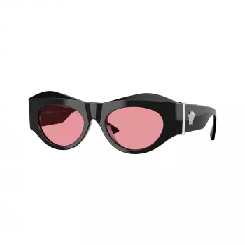 Lunettes de soleil femme Versace VE4477U 532084, monture havane, verres marron dégradé, 52 mm