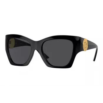 Lunettes de soleil femme cat eye Versace VE4452 GB1/87 noir/gris 54 mm