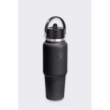 Gourde de voyage Hydro Flask 32 Oz Wide Flex Straw (946 ml) - noire