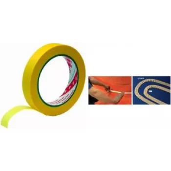 Ruban de masquage peintre 3M 244 Gold, 24 mm x 50 m, 0,08 mm, extra fin et conformable pour peinture professionnelle – 1 rouleau 2442450