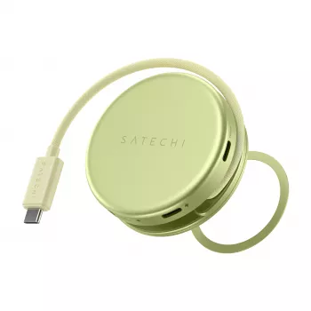 Satechi OntheGo Adaptateur multiport 5 en 1 - Hub USB-C avec HDMI 4K, USB-C 5 Gbit/s, USB-A 5 Gbit/s, lecteur de cartes SD, pass-through PD 60 W (Citrus)