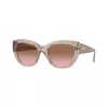 Lunettes de soleil femme œil-de-chat Vogue VO5567S rose transparent / dégradé brun clair 52 mm VO5567S299014