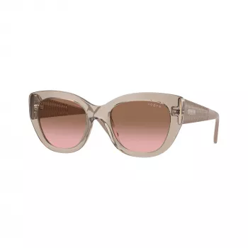 Lunettes de soleil femme œil-de-chat Vogue VO5567S rose transparent / dégradé brun clair 52 mm VO5567S299014