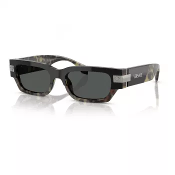 Lunettes de soleil femme Versace VE4465-545687, monture noire, verres gris foncé, 54 mm