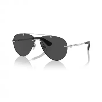 Lunettes de soleil femme pilote Burberry BE31511316876, monture dorée, verres dégradé brun, 60 mm