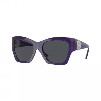 Lunettes de soleil femme Versace VE4452-541987, monture œil-de-chat noire, verres gris, 55/19/135 mm