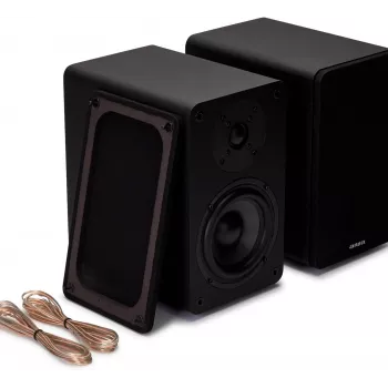 Enceintes bibliothèque actives Hi-Fi 2.0 AIWA 2x70W RMS, noires
