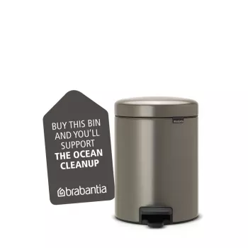 Poubelle à pédale Brabantia NewIcon 5 litres, Platinum