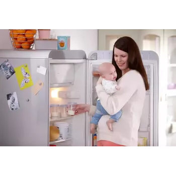 Becs de conservation pour lait maternel et aliments pour bébé Philips Avent 180 ml (lot de 5) avec couvercles
