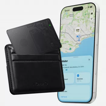 Carte de localisation NOMAD Tracking Card V2 – carte de localisation pour portefeuille compatible avec Apple Find My (noir)