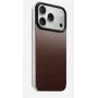 Dos magnétique en cuir NOMAD Magnetic Leather Back pour iPhone 17 Pro compatible MagSafe Horween Leather Rustic Brown