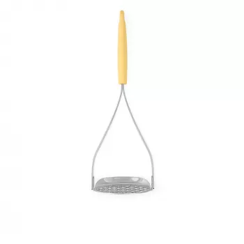 Presse-purée et cuillère de service Brabantia, jaune vanille
