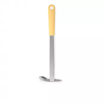 Presse-purée et cuillère de service Brabantia, jaune vanille