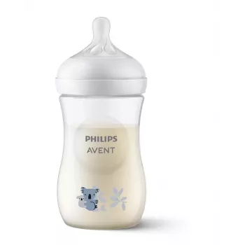 Biberon Philips Avent Natural Response Koala 260 ml avec tétine débit moyen, 1m+
