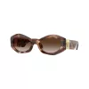 Lunettes de soleil homme carrées en acétate Versace VE4466U, monture noire, verres gris, 54mm VE4466U54613B