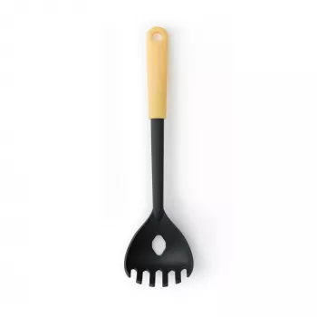 Cuillère à spaghetti Brabantia, jaune vanille, nylon, résistante à la chaleur, lavable au lave-vaisselle