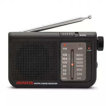 Radio de poche analogique portable AM/FM AIWA RS-55/BK, noire