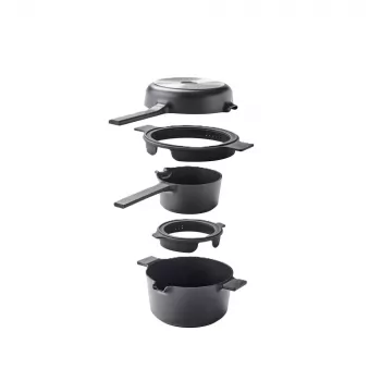 Ensemble casserole et poêle All-in-One Brabantia, noir