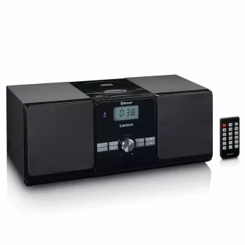Micro-chaîne Lenco MC-030BK avec Bluetooth, CD, radio FM, USB, AUX, noir